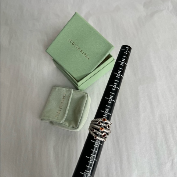 Judith Ripka Multi Band Ring Citrine Silver - Picture 2 of 7